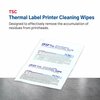 Tsc Presaturated Thermal Label Printer Cleaning Wipes, 50 Count CW-50